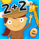 Animal Math Games for Kids in Pre-K, Kindergarten and 1st Grade Learning Numbers, Counting, Addition and Subtraction Free App