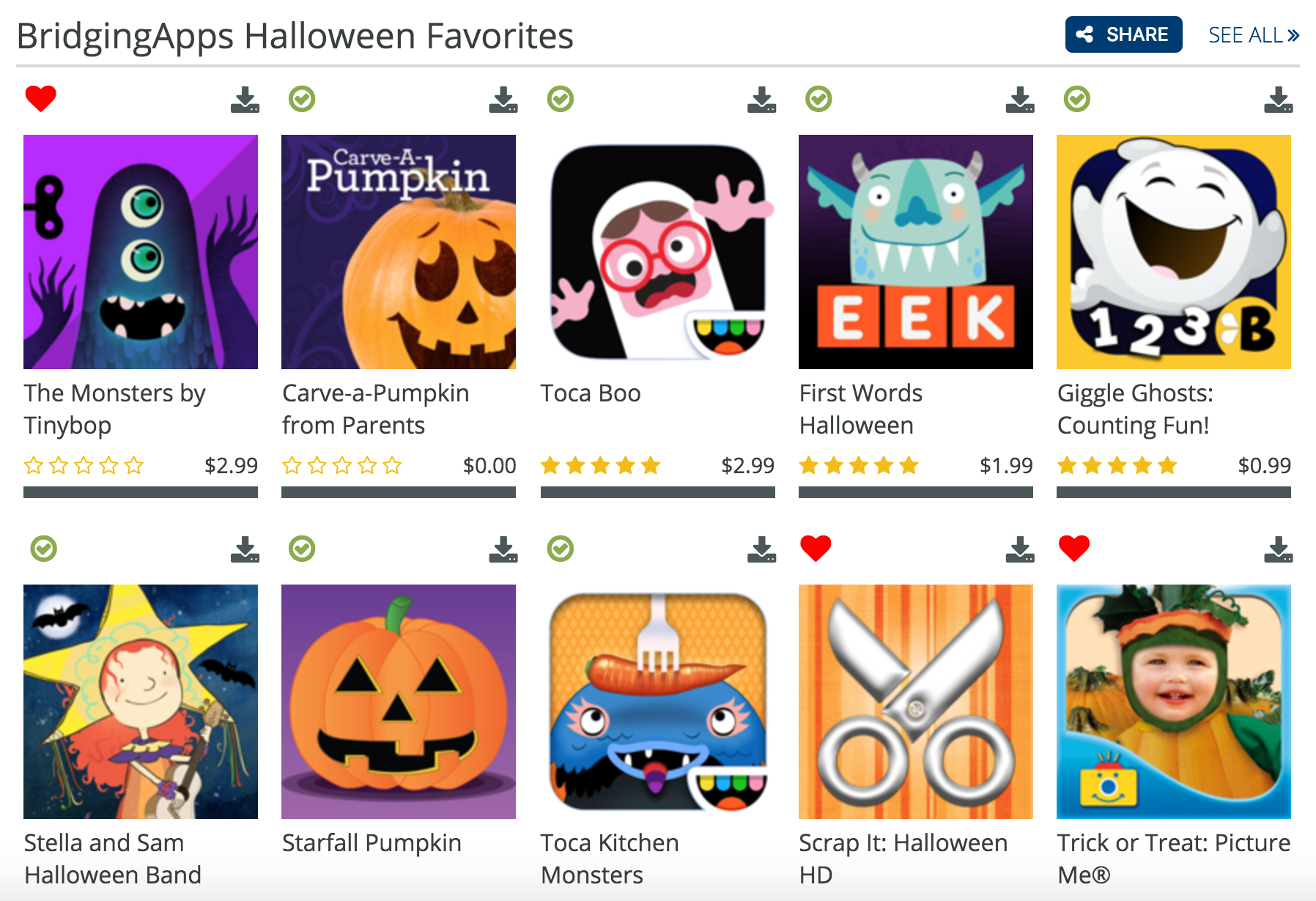 Halloween App List