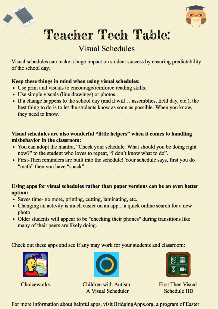 Visual Schedules Document
