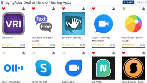 deaf hard of hearing app list graphic