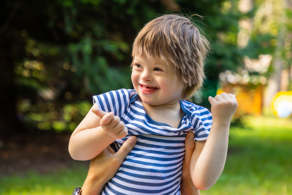 adorable toddler with down syndrome