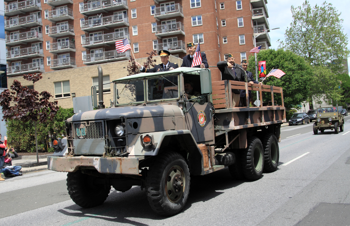 military truck in a parade